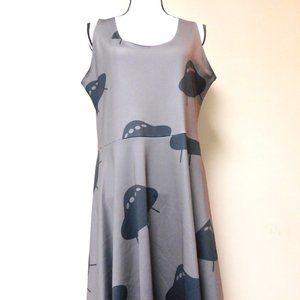 CowCow Spaceship Print Skater Dress 2XL